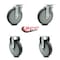 Service Caster Cambro Beverage Service Cart Swivel Caster Replacement Set- CAM-SCC-20S614-TPRB-2-R-2 - alternate 6
